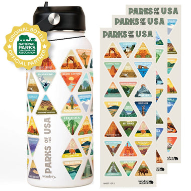 The Original Parks of the USA Bucket List Water Bottle 32oz