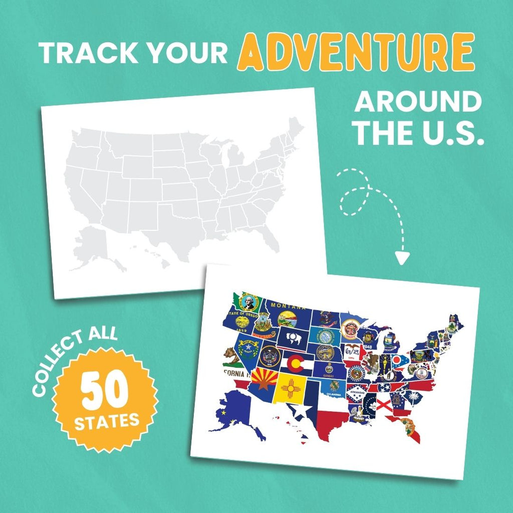 RV Travel Map - Blue Mountain Scape