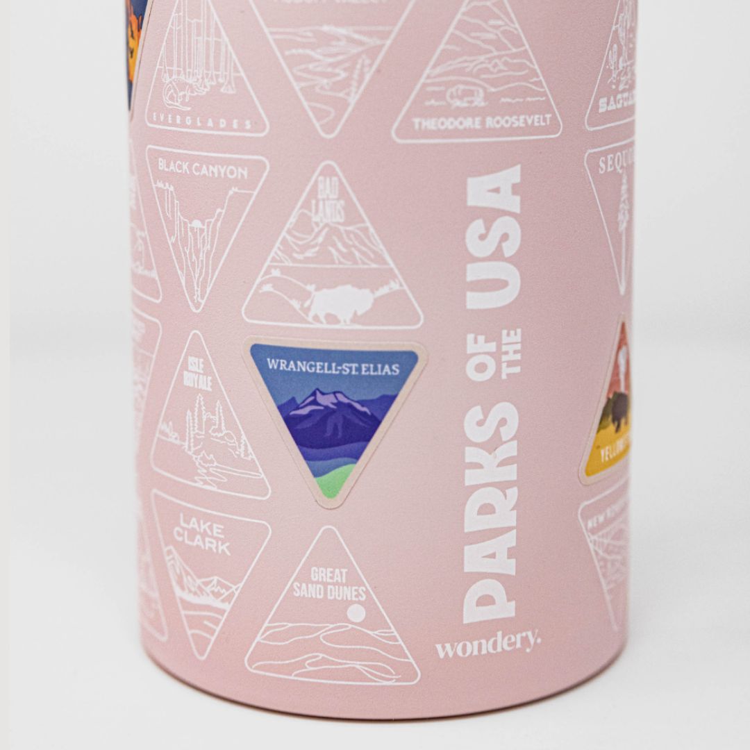 The Original Parks of the USA Bucket List Water Bottle 32oz