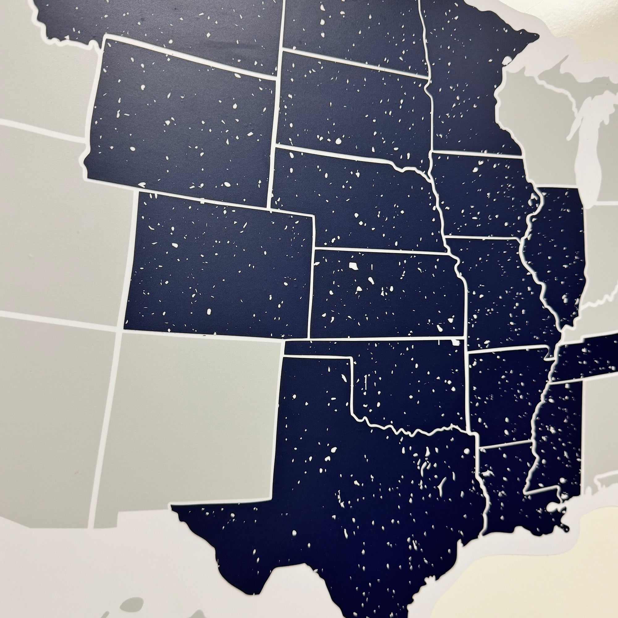 RV Travel Map - Blue Speckle