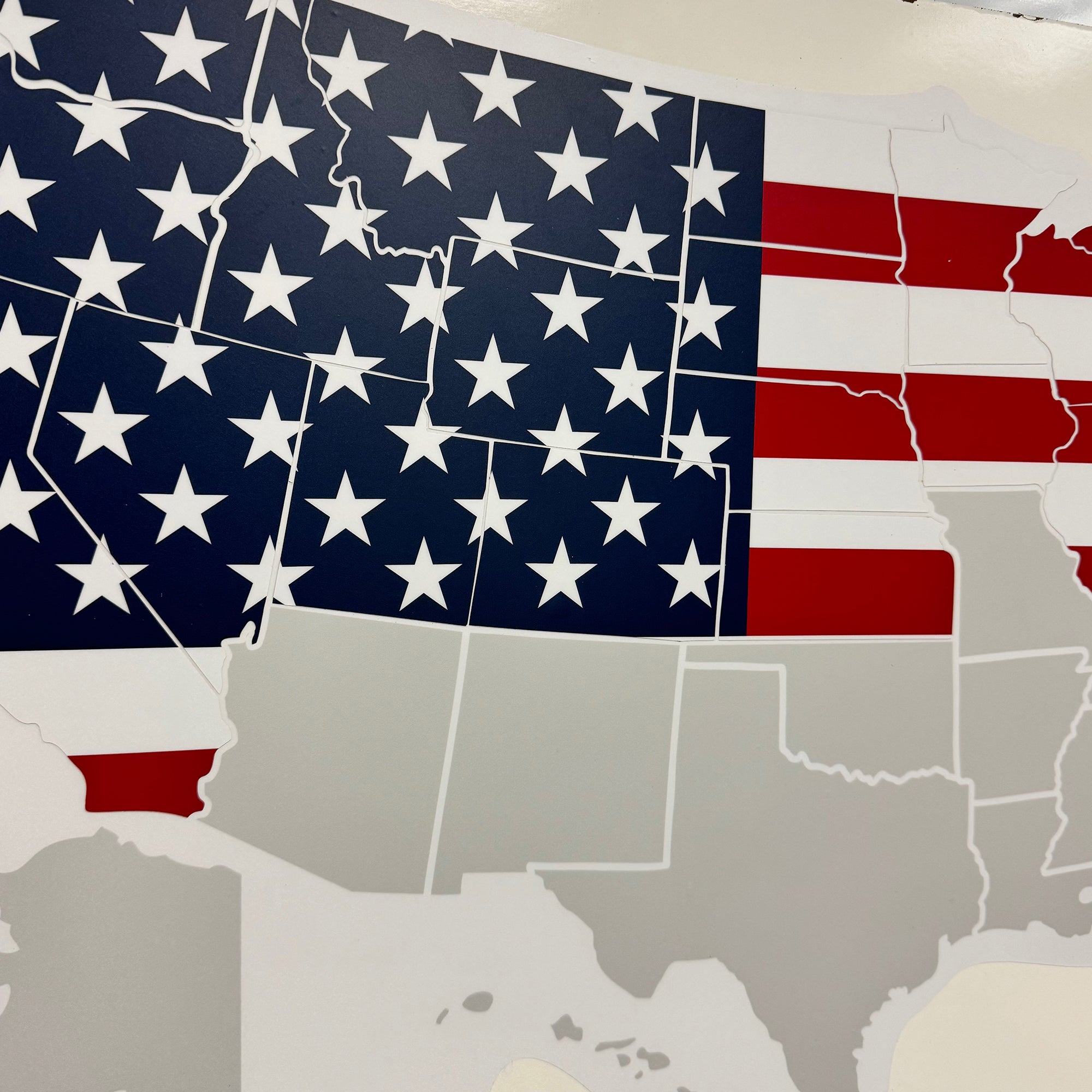 RV Travel Map - U.S. Flag